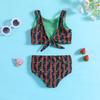 Exclusive Girls' Reversible Floral Print 2-Piece Bikini Swimsuit Set