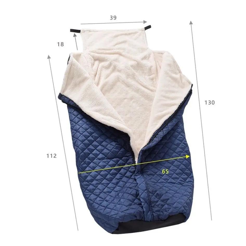 Plush Lined Waterproof Wheelchair Warmer Blanket Cover for Old Man Patients Zipper Wheelchair Cove 132 x 65 cm