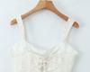 Traje Francés Dulce Floral 2026: Camisola con cordones y Falda de cintura alta