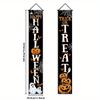 Halloween Porch Sign Pumpkin Spider Web Courtyard 1 Pair Polyester Indoor Outdoor Decor