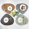 Nordic Double-Sided Anti-Slip Placemat - PU Thermal Insulation Table Mat with Water Droplet Pattern and Leather-Like Design