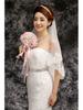 European & American 1.5m Lace Edge Bridal Veil with Extended Train, Floor-Length Wedding Veil.