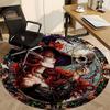 1PC Witch Skull Office Round Area Rug, Mat Suitable For Office, Under Office Chairs Bedroom Living Room Home Decor, Room Deco