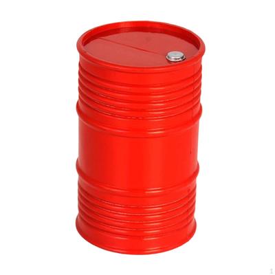 Mini Oil Drum 5.9cmx9.5cm Realistic Simulated Fuel Barrel Container for 1/8, 1/10, 1/12 RC Car