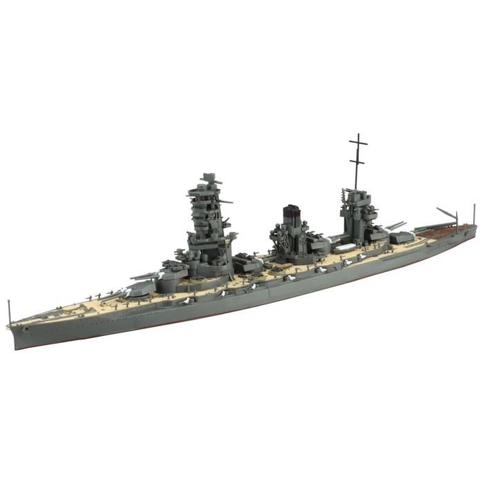 AOSHIMA 1/700 Waterline Series No.126 Japanese Navy Battleship Yamashiro Plastic Model Kit (Molded Color)