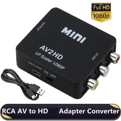 RCA AV zu HDMI-kompatibler Konverter AV/CVSB L/R Video Box HD 1080P 1920*1080 Unterstützung NTSC PAL Ausgang AV zu HDMI-kompatibel