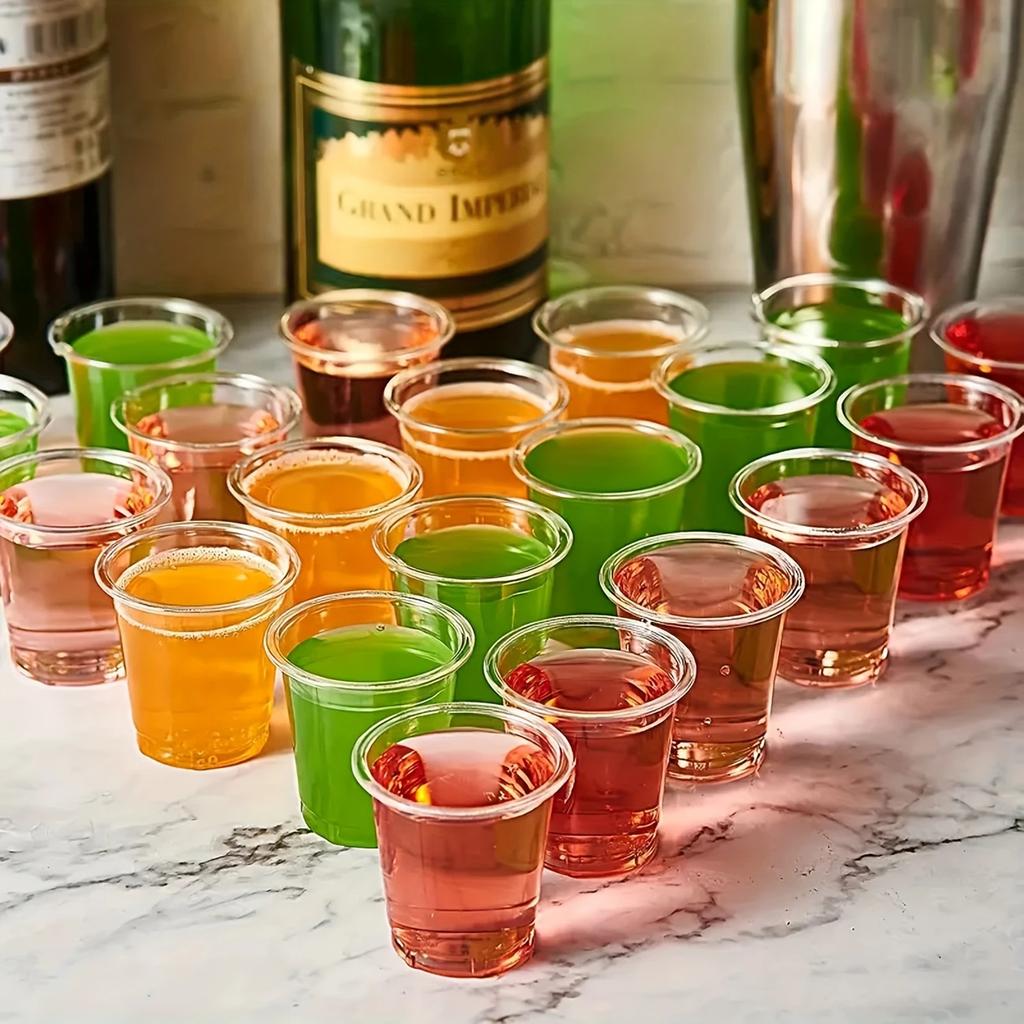 20Pcs Plastic Cups Disposable Cups Party Cups Suitable for Weddings Outdoor Events Gatherings Parties Mini Plastic Containers
