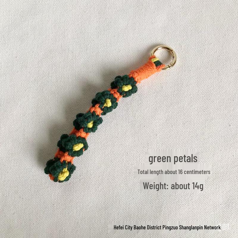 Colorful Daisy Wrist Strap Keychain & Bag Charm Accessory