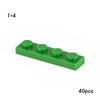 40Pcs MOC Compatible Assembles Particles Plate 3710 1x4 for Building Blocks Parts DIY Enlighten Bricks Educational Tech Toys