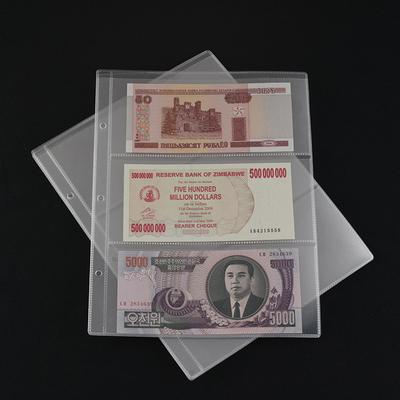 1 Adet Sayfa 3 Kağıt Para Albümü Para Birimi Banknot Koleksiyonu Kitap Saklama Albümü
