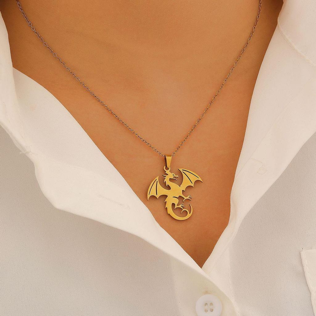 Retro Colorful Enamel Dragon Brooch - Unisex Lapel Pin & Necklace Accessory