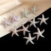 Star Starfish Stud Earrings Geometric Korean Style Earrings Cute Starfish Ear Studs  Beach Vacation