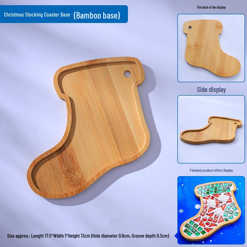 Bamboo Coaster & Placemat DIY Kit for Kids - Square & Round Mosaic Base