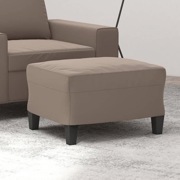 349341 vidaXL Repose-pied Taupe 60x50x41 cm Tissu microfibre