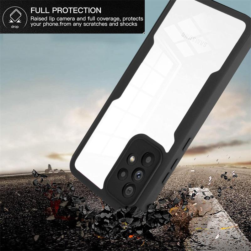 For Samsung Galaxy A53 5G Case Shockproof 360 Full Screen Protecton Phone Cover For GalaxyA53 A 53 With Silicone Bumper PC Funda