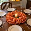 Fabric Decorative Wreath for Home Window Table Decoration Autumn Leaf Pattern Artificial Garland for Seasonal Interior Design