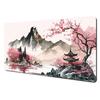 Plum Blossom Art Illustration Large Mouse Pad Desk mat with stitched edges Natural rubber base Computer mouse pads gaming pad