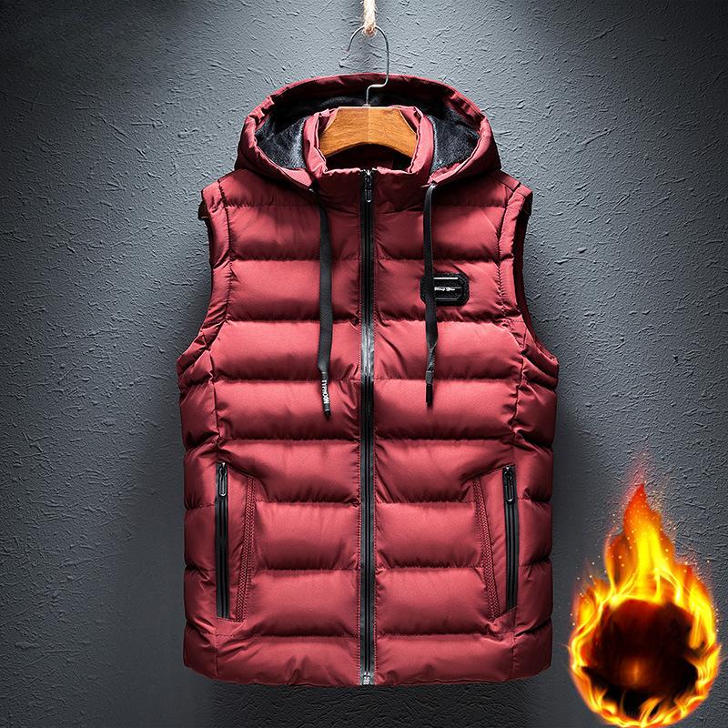 

Жилет мужской жилет весна, осень и зима Корейская версия жилет пуховый жилет куртка хлопковое пальто M