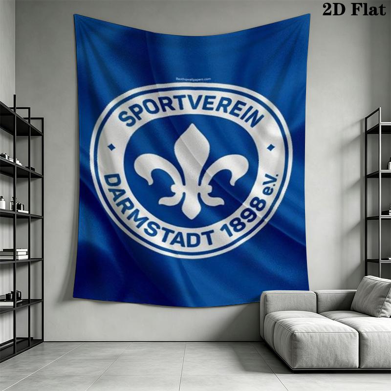 SV Darmstadt 98 Wall Tapestry Aesthetic Wall Hanging Printed Fabric Blanket Decorative Tapestries for Bedroom Living Room Home Decor