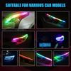 Daytime Running Lights Car LED DRL Lamp Strip DRL Decorative  Light Auto Headlight Turn Signal Light RGB With Remote App Control