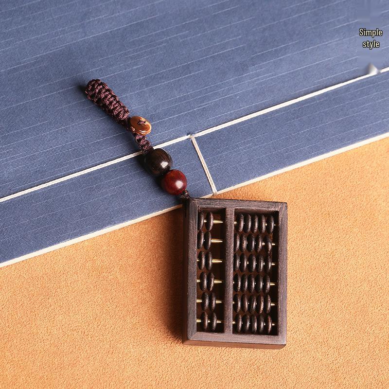 Sandalwood Car Hanging Ornament & Retro Keychain Abacus
