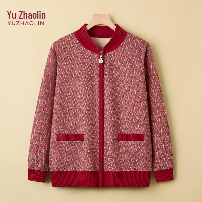 

YUZHAOLIN Women s Mid-Aged Thick Knitted Sweater 3XL