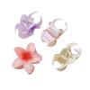 Gradient Plumeria Jelly Hairpin - Transparent, Trendy Back-of-Head Accessory for Women