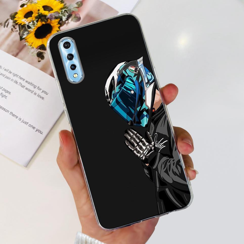 For Vivo 1907 Vivo Y7s Y17s Case Back Cover Cartoon Cool Style Animals Girly Flower Fashion Soft TPU Silicone Bumper VivoY17s