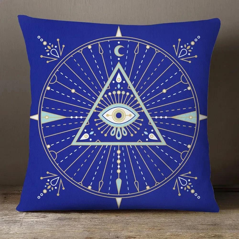 Evil Eye Hamsa Hand Cushion Covers Middle East Fortune Amulets Print Decorative Sofa Throw Pillow Case