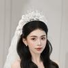 Sparkling Baroque Queen Tiaras Elegant Bridal Headwear Rhinestone Diadem  Birthday Party