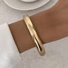 SHIXIN 3 Styles Retro Brown Irregular Resin Wide Bracelets for Women Boho Stackable Thick Acrylic Bracelet Bangles Jewelry Gift