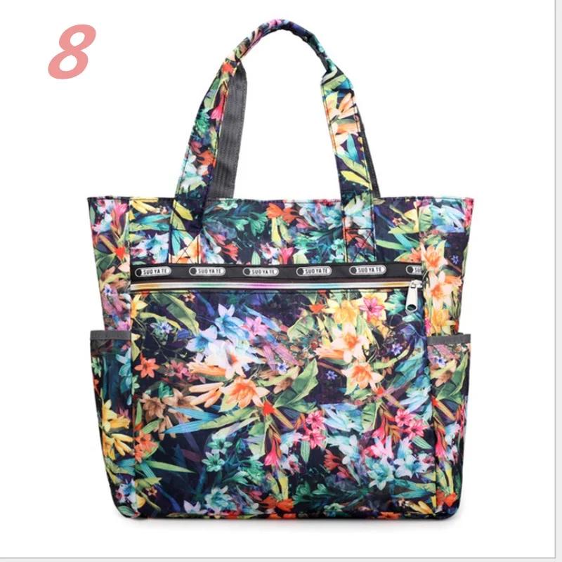 Damen Lunchtasche Mode Flora Aufdruck Student Picknick Lunchtaschen Wasserdichte Handtasche Beutel Große Kapazität Tragetaschen
