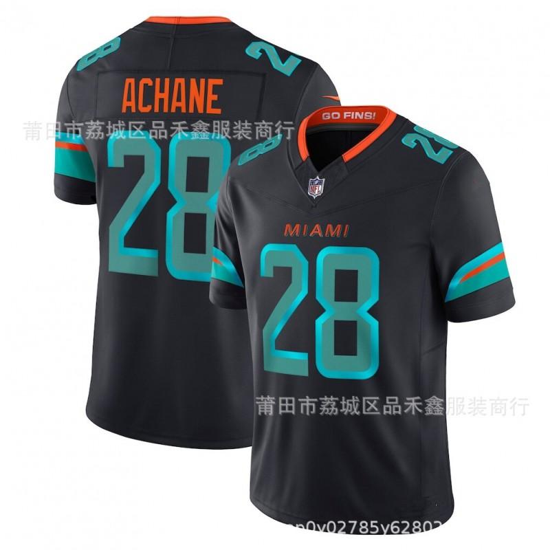 Miami Dolphins Football Jersey Men Women Cotton Custom Number 1 10 13 17 28 Embroidered Black Uniform