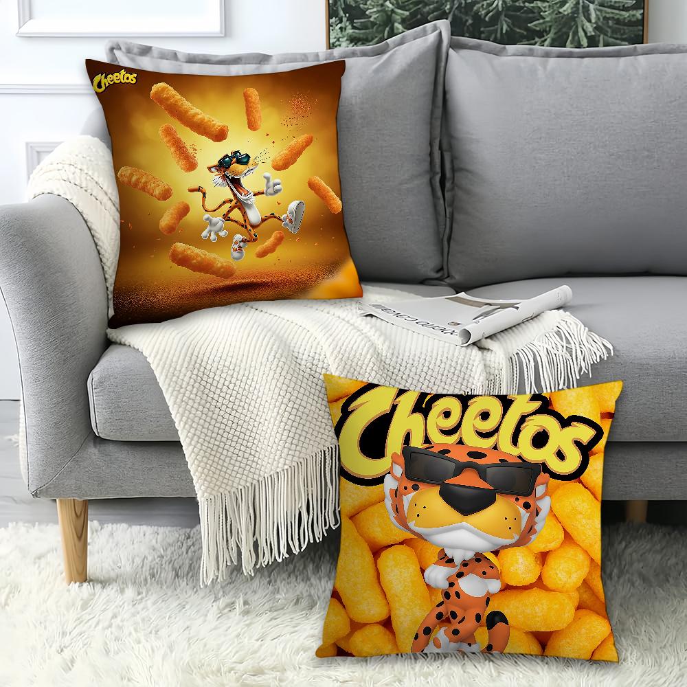 Fashion Food Print C-Cheetos Pillow Case Office Cushions Suitable For Sofa Car Bedroom Decorative Cushion Cover