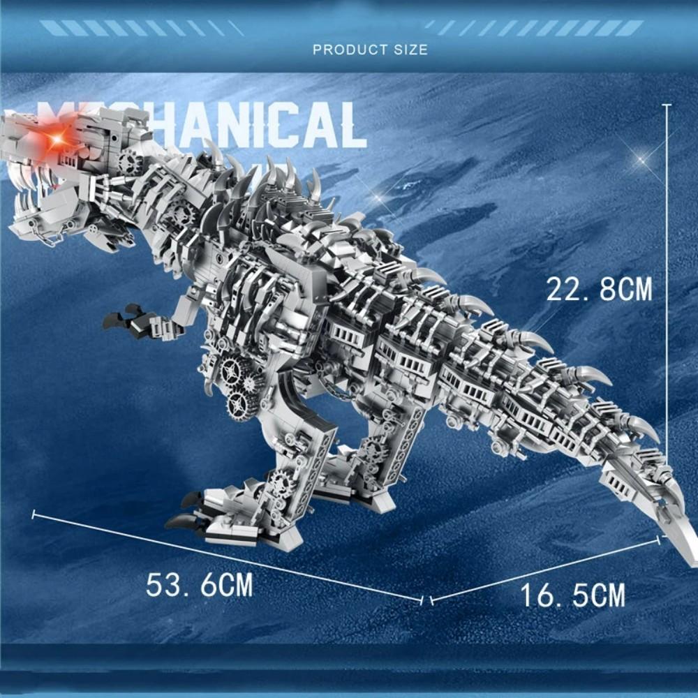 1766pcs Battle Mech T-Rex Building Blocks Articulated Robotic Dinosaur Model Kit Poseable for Display & Combat Play
