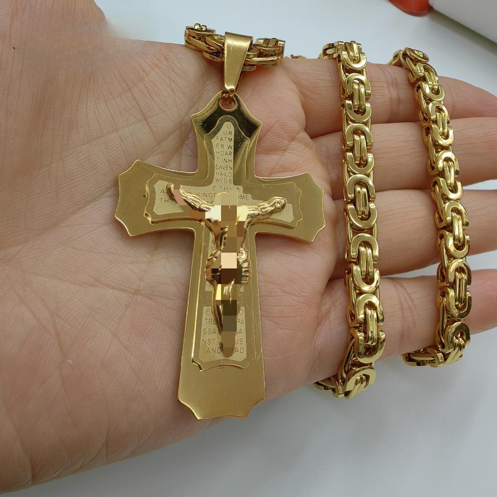 2026 Fashion Trend Personalized Men's Pendant Necklace Jewelry Cross Jewelry Accessories