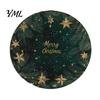 Round Washable Placemats Christmas Placemat, 14 Inch Festive Pattern Anti Slip Tabletop Protector, Heat Resistant Table Pad Insulation Place