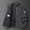 Men's Plush Fleece Jacket - Thick, Warm, Windproof Cardigan for Autumn/Winter with Stand Collar.