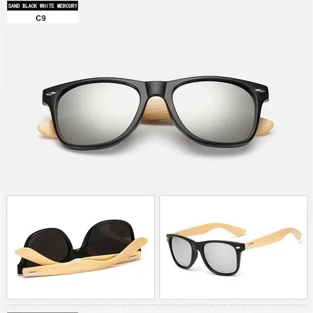 14 Color Wood Sunglasses Men for Women Square Shape Bamboo for Women For for Women Men Mirror Sun Eyeglasses retro de sol masculino Handmade