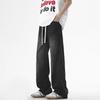 JYL Brand-new All-elastic Tie Daily Minimalist Loose Straight Pants