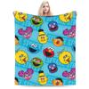 Sesame Street Cartoon Blanket Flannel Spring/Autumn Elmo Friends Breathable Warm Throw Blanket for Sofa Travel Bedspreads