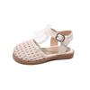 2026Neue Mädchensandalen, geschlossene Sandalen, Babyschuhe, modische Kinderschuhe mit Schleife, atmungsaktive Strandschuhe