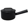 Nodahoro Enamel Saucepan, 17cm, Gas/IH Compatible, Single-Handed Pot, Made In Japan, NOMAKU, Black, NOM-17NBK