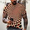 Fashion Men's T-Shirts 3d Vortex Printed Men's Clothing Street Designer Short Sleeved Loose Oversized Tshirts Daily Casual Tops