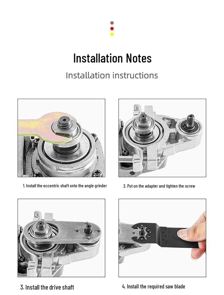 Universal Multi-tool Angle Grinder: Woodworking Electric Trimmer & Chisel Conversion Head.