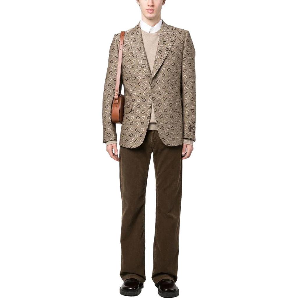 Gucci SS23 Business Suit Coat Men's Light Brown 721140-ZAKIV-9549