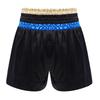 Jungen Glänzende Buchstaben Aufdruck Boxershorts Farbblock Metallisches Patchwork Seitenschlitz Satin Boxen Trainingsshorts