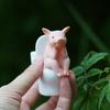 Miniature Pig Statue Pig Sitting On Toilet Mini Animal Toy Piggy Figurine Car Dashboard Ornament for Kids Gift Home Decor