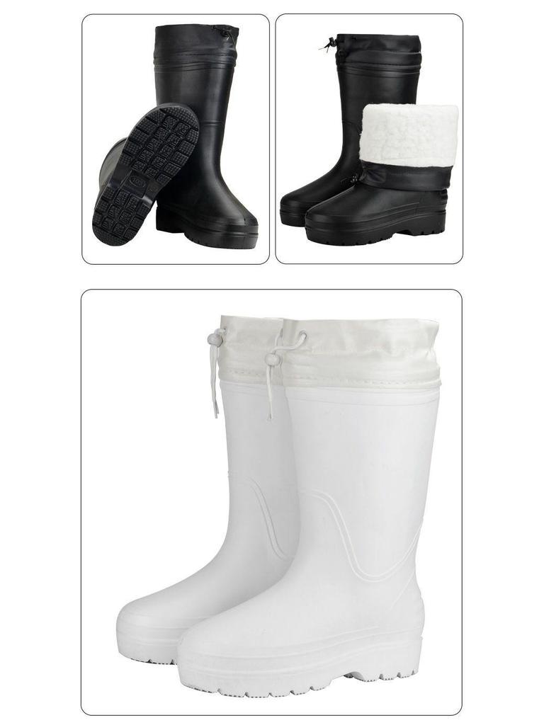 Unisex Ultra-Light EVA Cotton Rain Boots: Non-Slip, Oil-Resistant Footwear for Cold Storage, Fishery, and Food Industry.