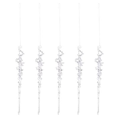5Pcs Crystal Christmas Decorations Permanent Thin Strong Suspended Ornamentation For Holiday Party